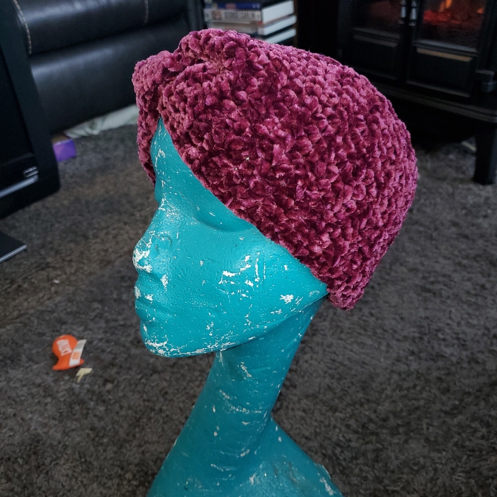 Crocheted Velvet head warmer